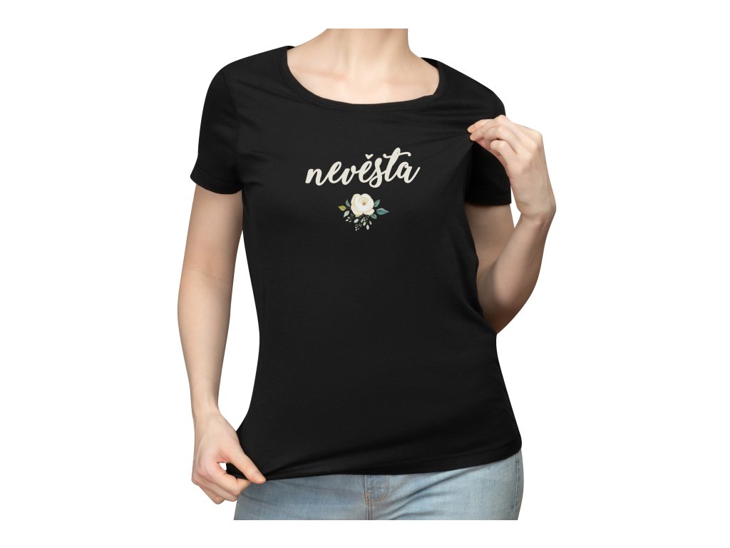 Dámské tričko Nevěsta s růží